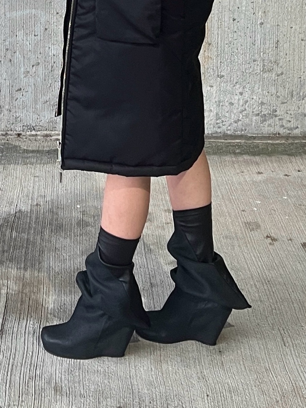 Rick Owens 09 CRUST Leather Women’s Black Wedges Sz 39/9 - Dark Avant Garde - Picture 3 of 14